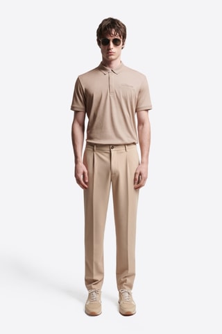 Polo slim - Taupe melange