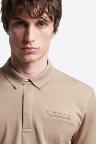 Polo slim - Taupe melange