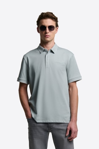 Polo slim - Blu-verde