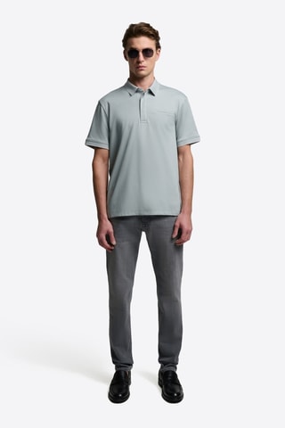 Polo slim - Blu-verde