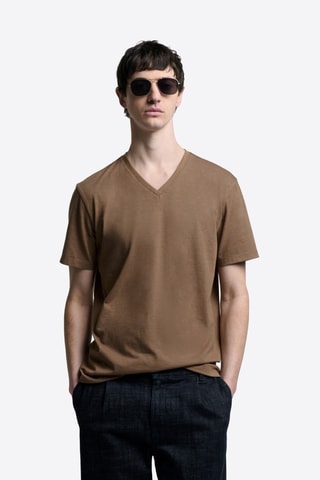 T-shirt slim - Marrone