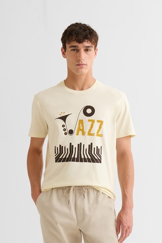 T-shirt slim - Avorio