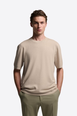 T-shirt in cotone bio - Beige