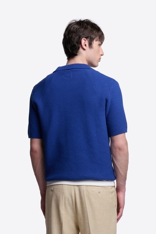 Polo in cotone bio - Blu elettrico