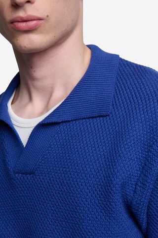 Polo in cotone bio - Blu elettrico
