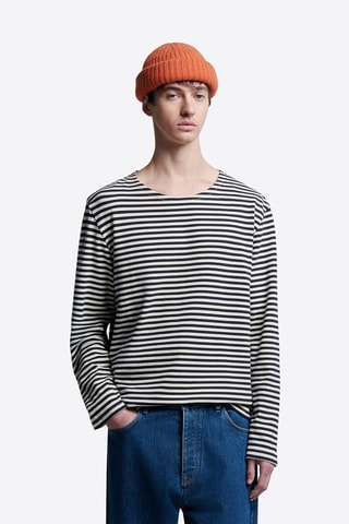 T-shirt - Ecrù e indaco