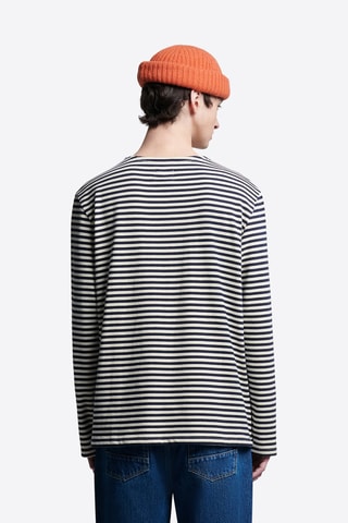 T-shirt - Ecrù e indaco