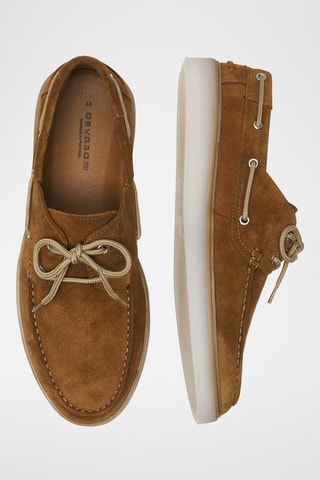 Scarpe da barca in pelle scamosciata - Cammello