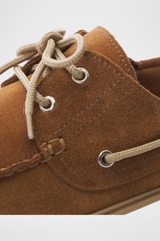 Scarpe da barca in pelle scamosciata - Cammello