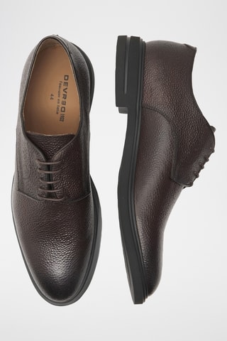 Stringate in pelle - Marrone