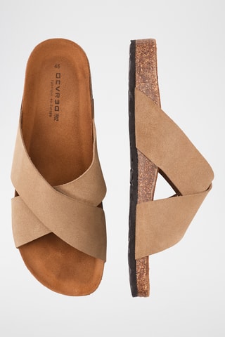 Ciabatte in pelle scamosciata - Marrone