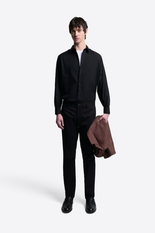 Pantaloni slim in cotone bio - Nero