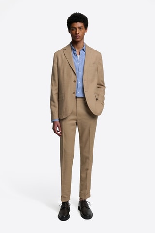 Giacca da completo in lino - Cammello melange