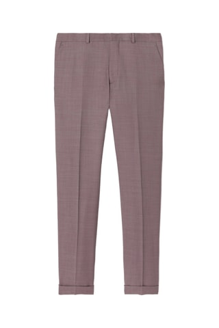 Pantaloni slim in seta - Rosa antico