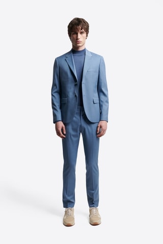 Pantaloni slim - Celeste