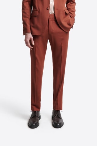 Pantalon slim - Rouge brique