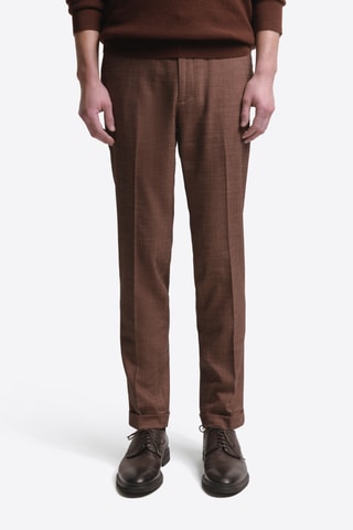 Pantaloni da completo slim - Marrone