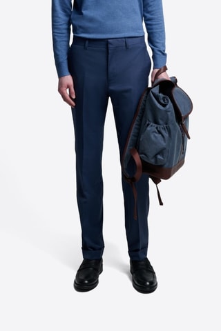 Pantaloni da completo in lana - Navy