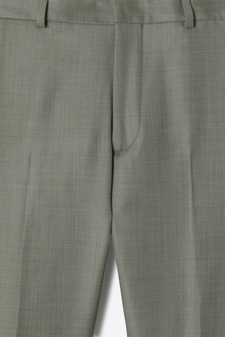 Pantalón de traje slim fit de lana - Verde almendra