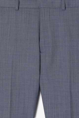 Pantaloni da completo slim in lana - Blu-grigio