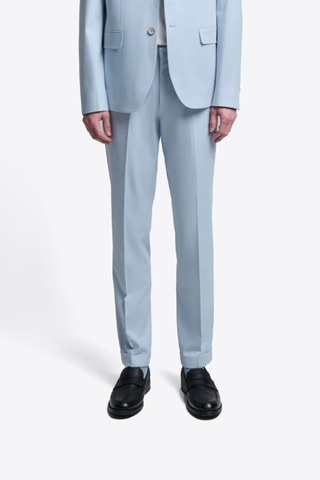 Pantaloni slim - Celeste