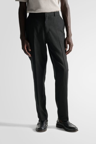 Pantalón de traje de lino - Negro