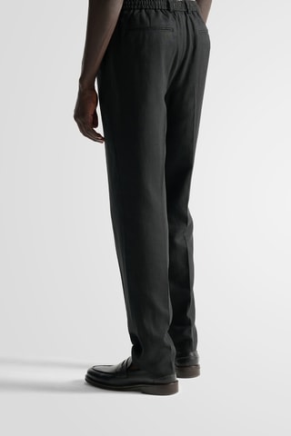 Pantalón de traje de lino - Negro