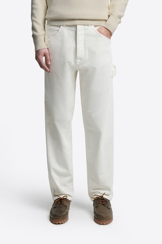 Pantaloni chino in velluto - Ecrù