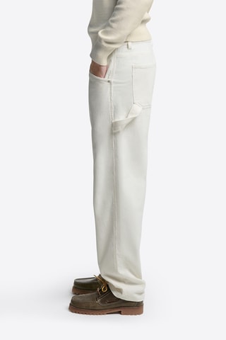 Pantaloni chino in velluto - Ecrù