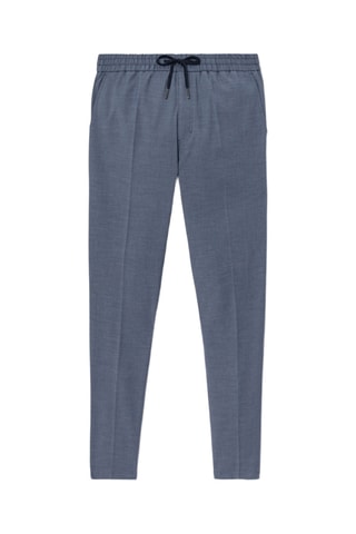 Pantaloni slim - Blu melange