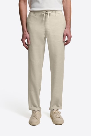 Pantaloni chino in lino - Beige chiaro