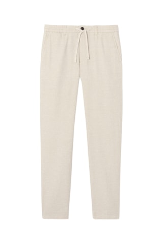 Pantaloni chino in lino - Beige chiaro