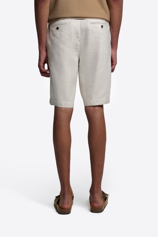 Bermuda slim in lino - Beige chiaro