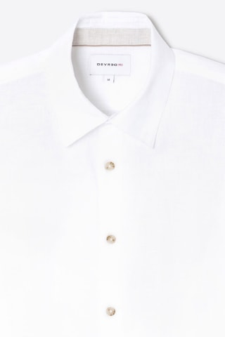 Camicia slim in lino - Bianco