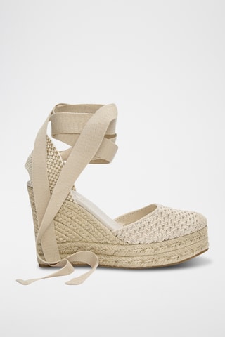 Espadrilles compensées - Ecru