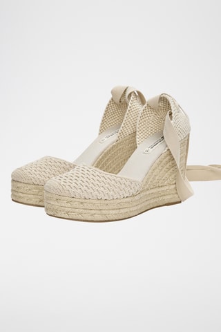 Espadrilles compensées - Ecru