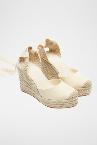 Espadrilles compensées - Ecru