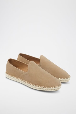 Espadrilles en nubuck - Marron clair