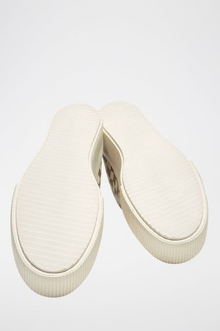 Tennis montantes plateformes Beige et taupe