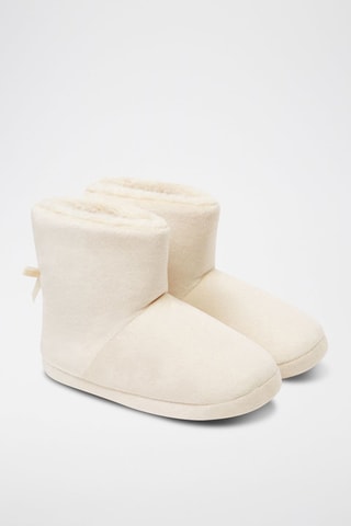 Chaussons fourrés - Ecru