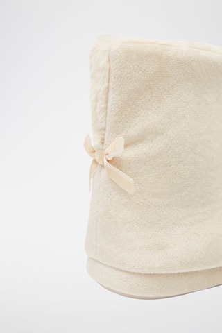 Chaussons fourrés - Ecru