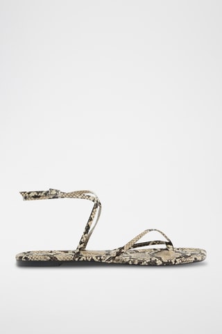 Sandales - Ivoire et marron foncé