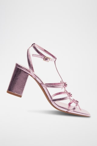 Sandales à talons - Doré rose