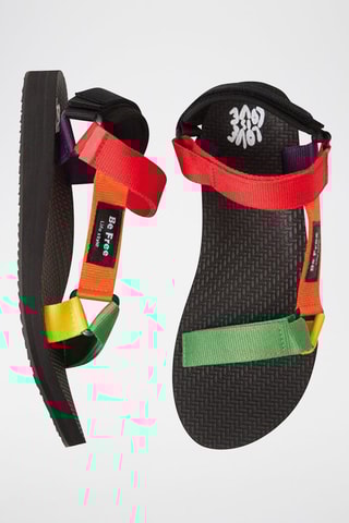 Sandales - Rouge et vert