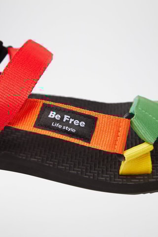 Sandales - Rouge et vert