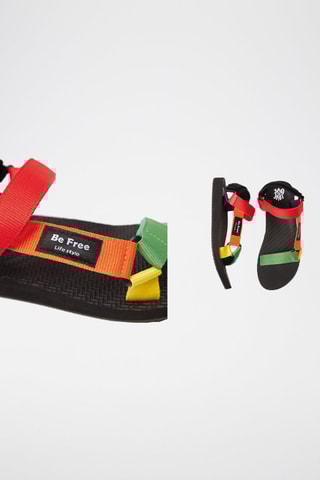 Sandales - Rouge et vert