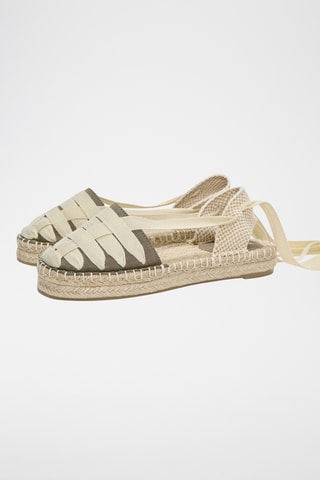 Espadrilles - Ecru et gris