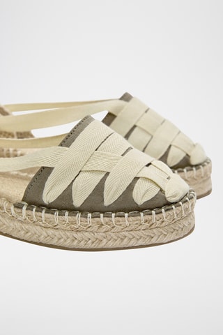 Espadrilles - Ecru et gris
