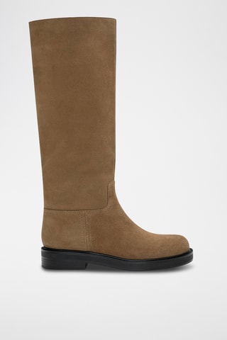 Bottes en nubuck - Beige