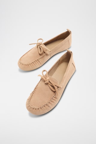Mocassins en nubuck - Beige
